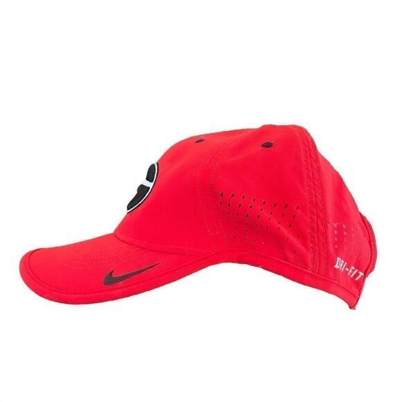 Nike Georgia Bulldogs Red Adjustable Baseball Cap Unisex Adults - Picture 3 of 5